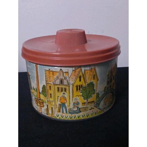 Other - Vintage Mrs Leland's Old Fashioned Candies Tin w/ OrangLid ~ Scenes Venice Italy